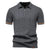 AIOPESON Men's Solid Color Sport Zipper Polo Shirt Athletic Social Polo Shirts for Men Office Slim Fit Polo - Evallys.com