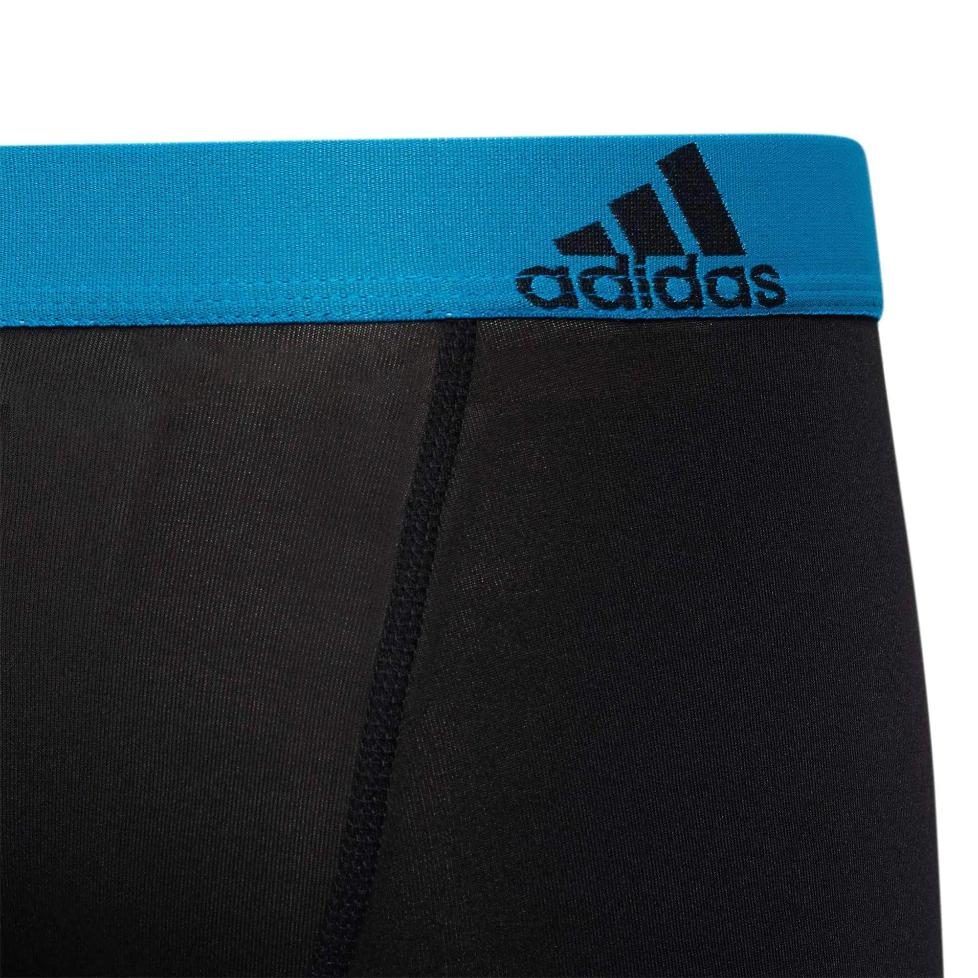 adidas Kids-Boy's Performance Boxer Briefs Underwear (4-Pack) Large Black/Solar Blue/Semi Solar Slime Green - Evallys.com # #