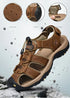 Men’s Genuine Leather Summer Sandals – Casual Outdoor Beach Shoes - Evallys.com