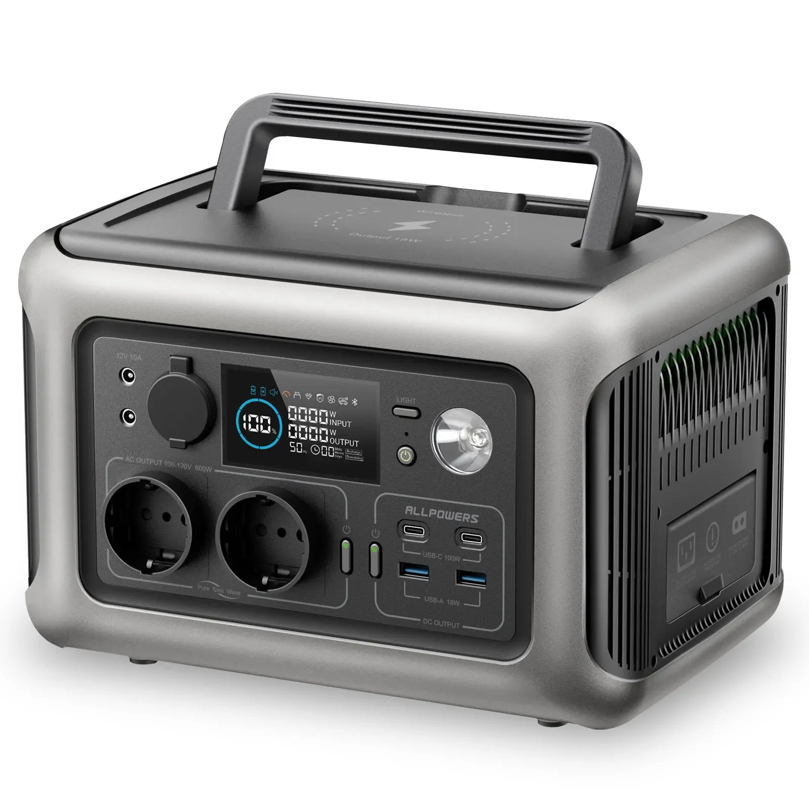 ALLPOWERS R600 Solar Generator with Solar Panel included, 600W 299Wh LiFePO4 Portable Power Station with Solar Charger for Camp - Evallys.com