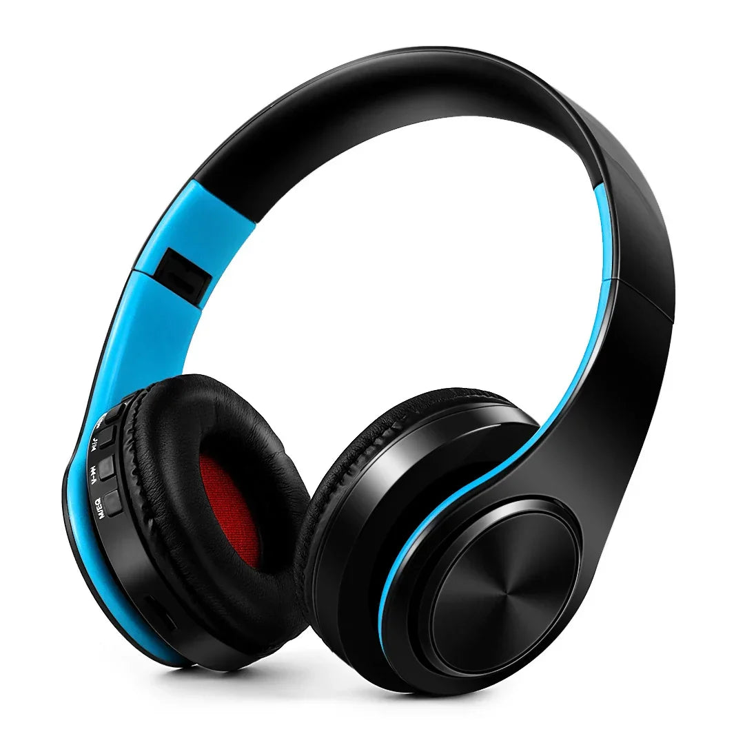 2025 Upgrading Wireless Bluetooth Headphones Stereo Headset Music Sports Overhead Earphone with Mic for Smart Phone TV PC Tablet - Evallys.com