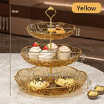2/3 Tier Fruit Plate Stand Coffee Table Snack Tray Dried Fruit Dessert Plate Bar Counter Display Holder