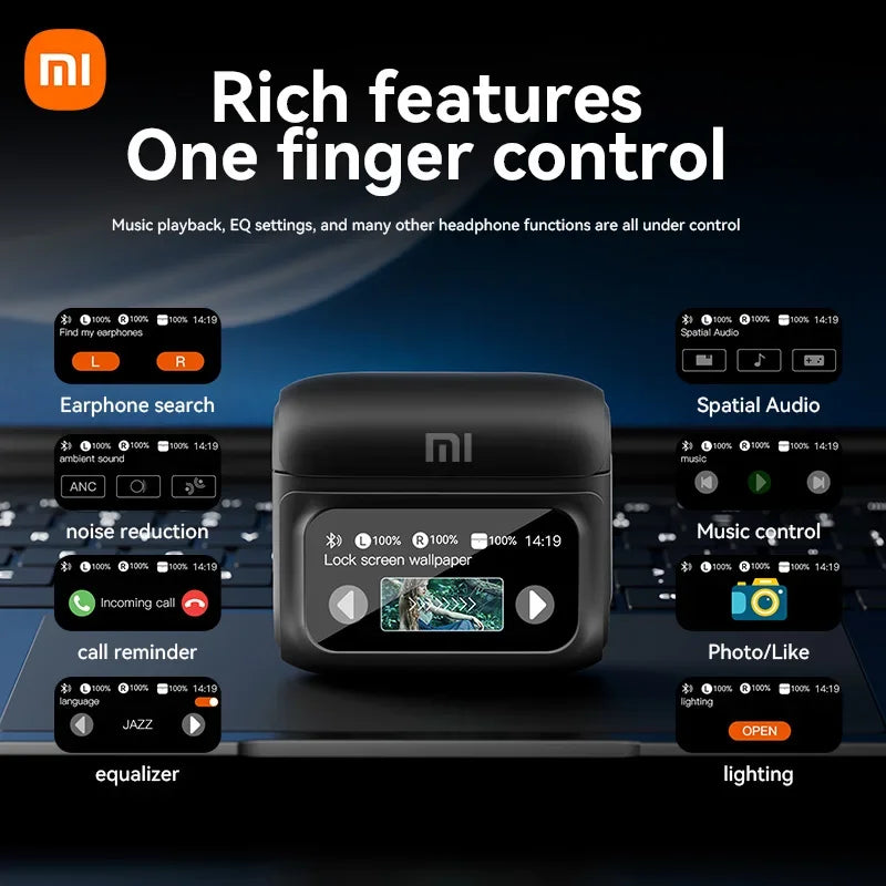 Xiaomi ANC Wireless Earbuds Bluetooth Earphone Touch Screen airpods Control Active Noise Reduction In Ear Headphone Bulit in Mic - Evallys.com