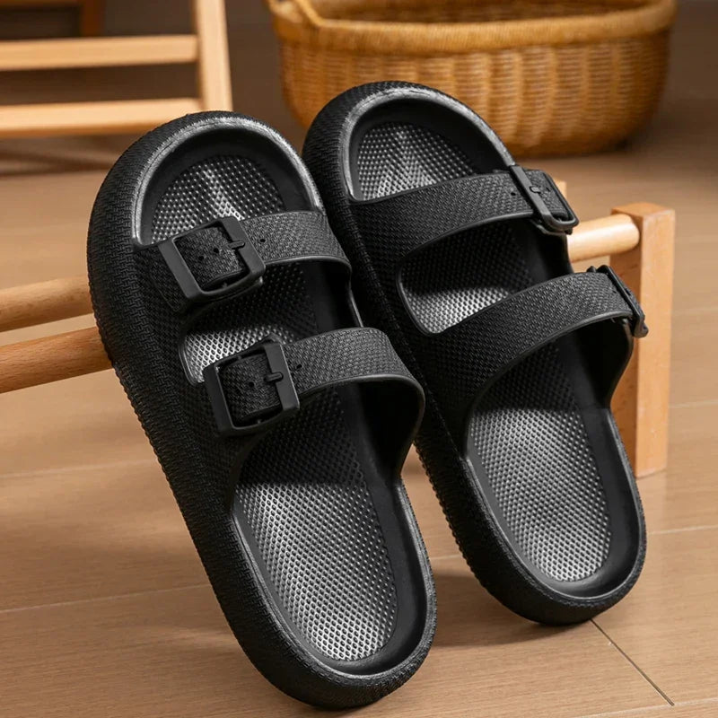 2025 Men’s Thick Sole Slippers – Non-Slip Shower & Indoor Sandals - Evallys.com