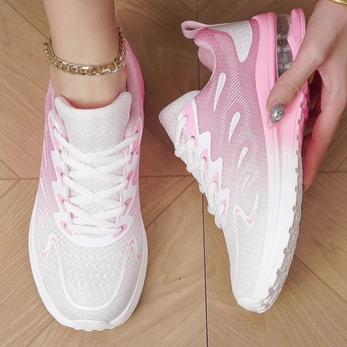 Women’s Air Cushion Sneakers – Breathable Walking & Tennis Sport Shoes - Evallys.com