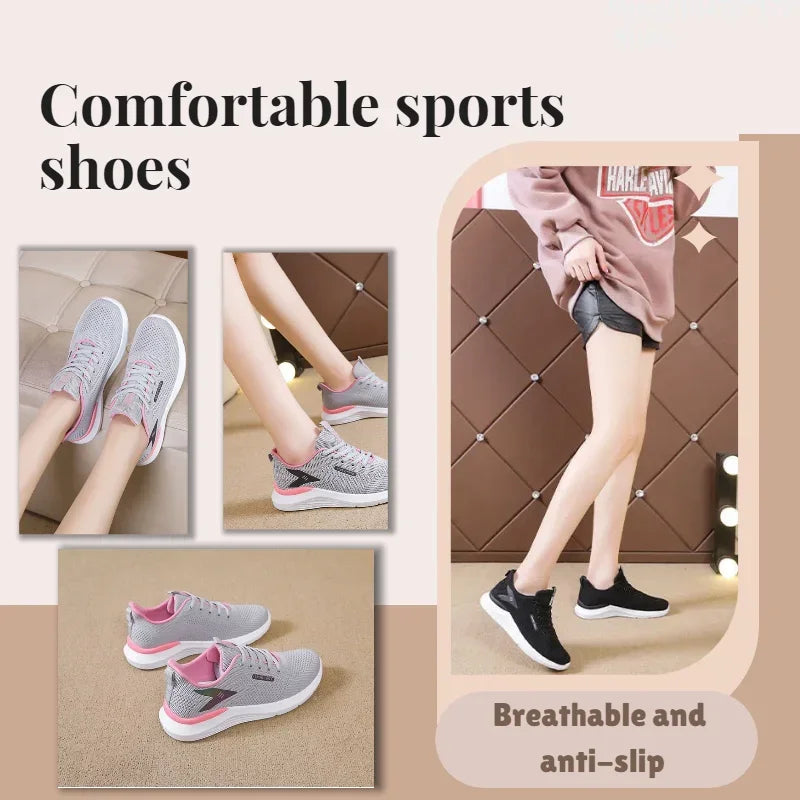 Women’s Soft Sole Sneakers – Breathable Anti-Slip Casual Running Shoes - Evallys.com