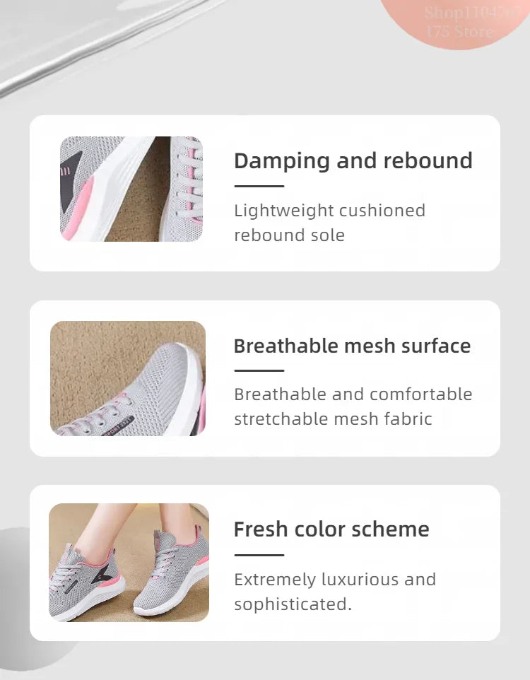 Women’s Soft Sole Sneakers – Breathable Anti-Slip Casual Running Shoes - Evallys.com