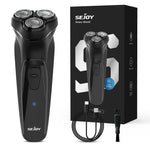 SEJOY Rechargeable Wet & Dry Use Electric Shaver Pop-up Hair Trimmer Rotary Shaving Machine Razor - Evallys.com