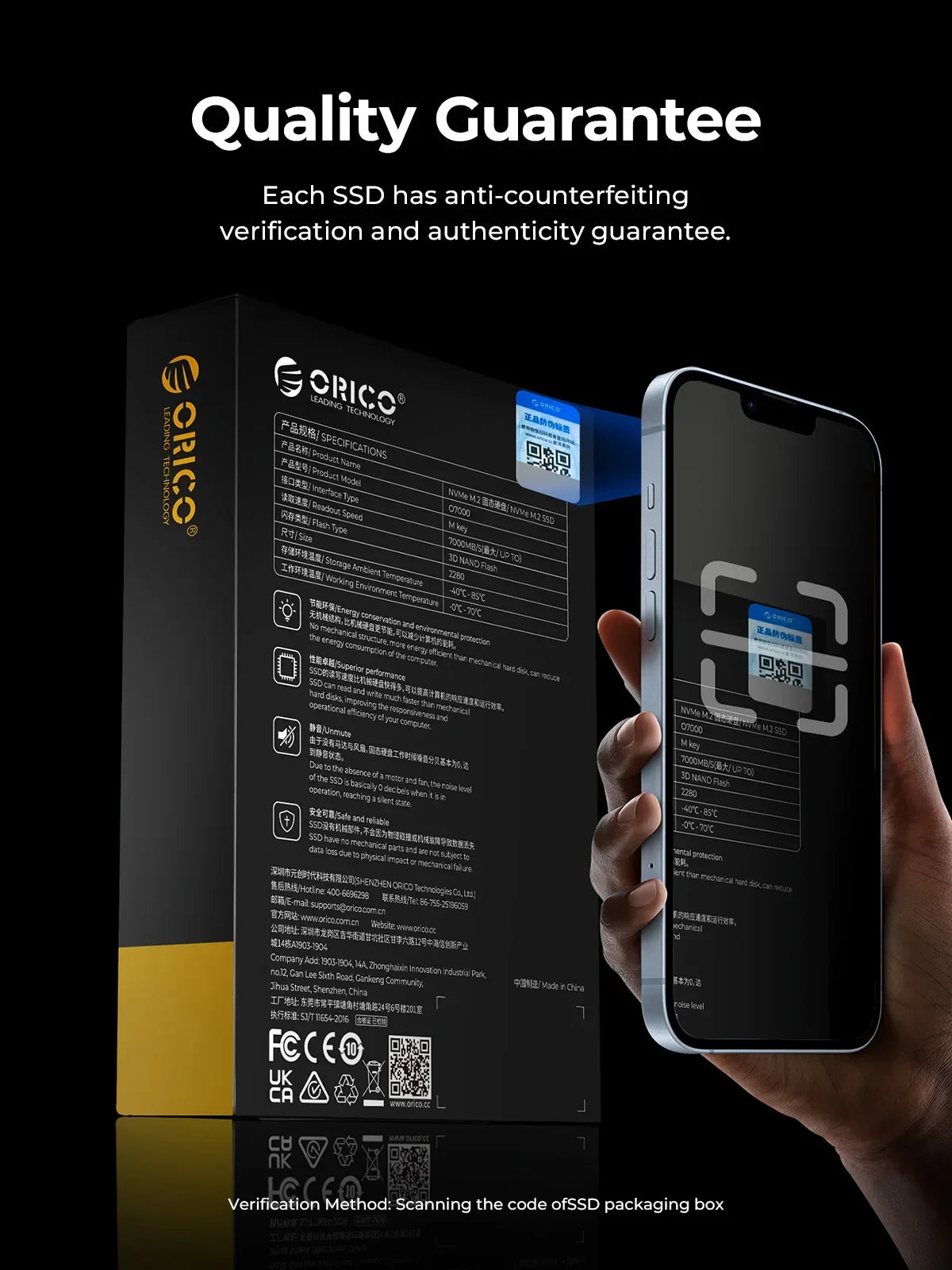 ORICO PCIe4.0 M.2 NVMe SSD PS5 Gaming 7400MB/S Internal Solid State Drive M Key 2280 SSD for Content Creators 1TB/2TB/4TB O7000 - Evallys.com