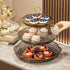 2/3 Tier Fruit Plate Stand Coffee Table Snack Tray Dried Fruit Dessert Plate Bar Counter Display Holder