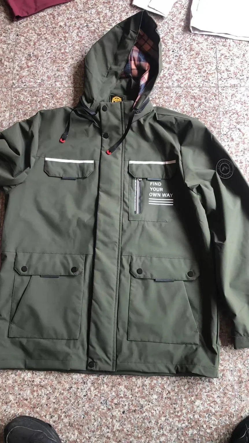 Fashion Men's Casual Windbreaker Jackets Hooded Jacket Man Waterproof Outdoor Soft Shell Winter Coat Clothing Warm Fleece Thick - Evallys.com