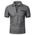 New Men's Short Sleeve Polo Shirts Solid Color Casual T-shirt Summer Trendy Breathable Loose Basic Splice Top Pockets Men Shirts - Evallys.com