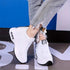 Women Sport Shoes Air Cushion Running Sneaker Comfortable Mesh Shoes Lace Up Breathable White Walking Shoes - Evallys.com