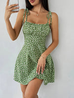 Women’s Summer Floral Spaghetti Strap Mini Dress – Beach Sundress 2025 - Evallys.com