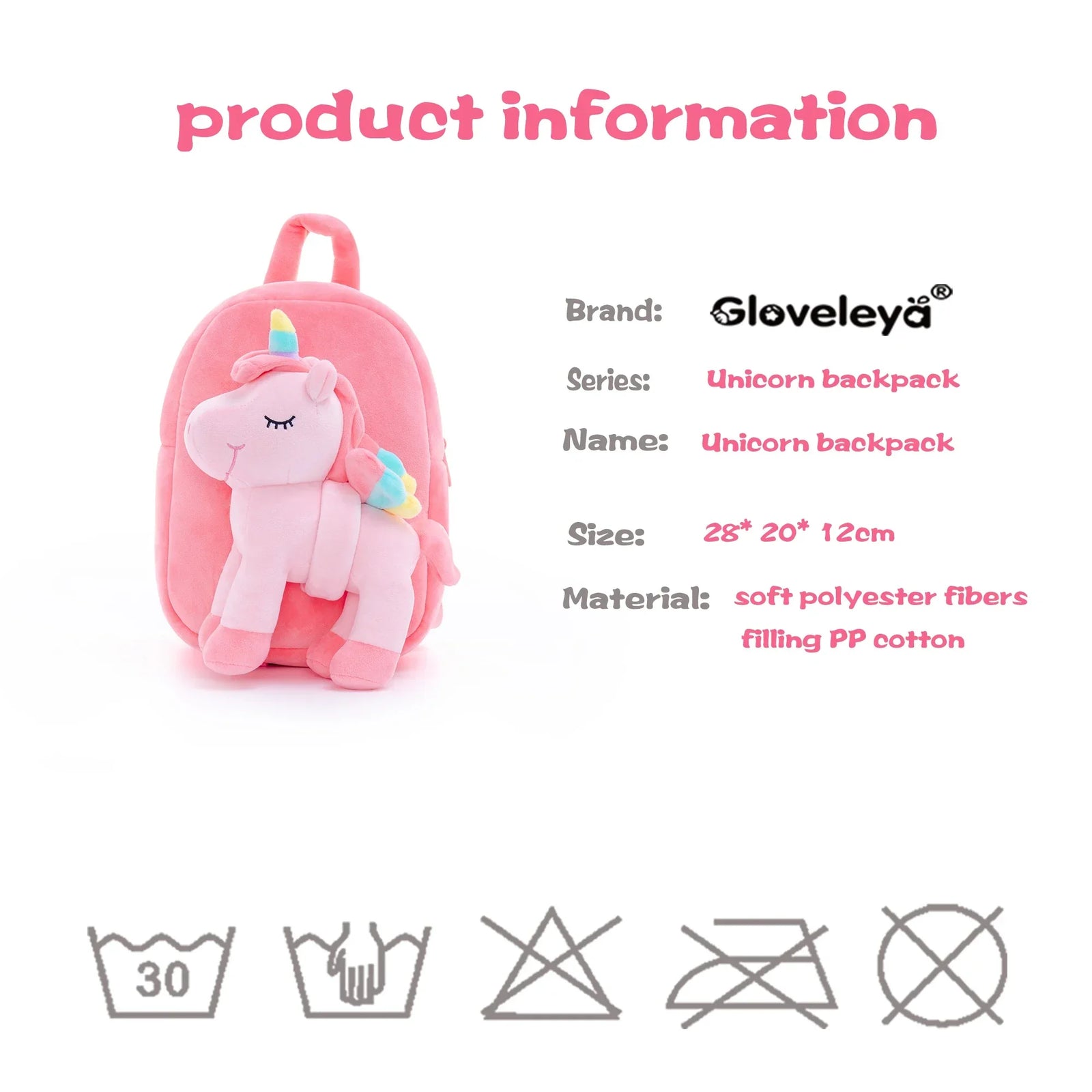 Plush Unicorn Backpack for Kids – Cute Stuffed Animal Bag - Evallys.com