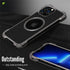 Carbon Fiber Lens Protection Phone Case for iPhone 14 Plus 12 13 Pro Max Mini Compatible with MagSafe Metal Bumpers Cover - Evallys.com