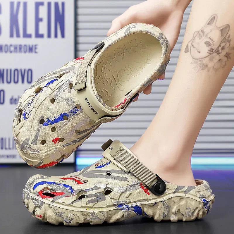 Men’s Plus Size Garden Clogs – Outdoor Beach Sandals & Water Shoes - Evallys.com