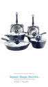 Rametto Professional Grade 8-Piece Cookware Set Anodized Aluminum Enamel Cast Iron Stainless Steel Oven Safe Dishwasher Safe - Evallys.com