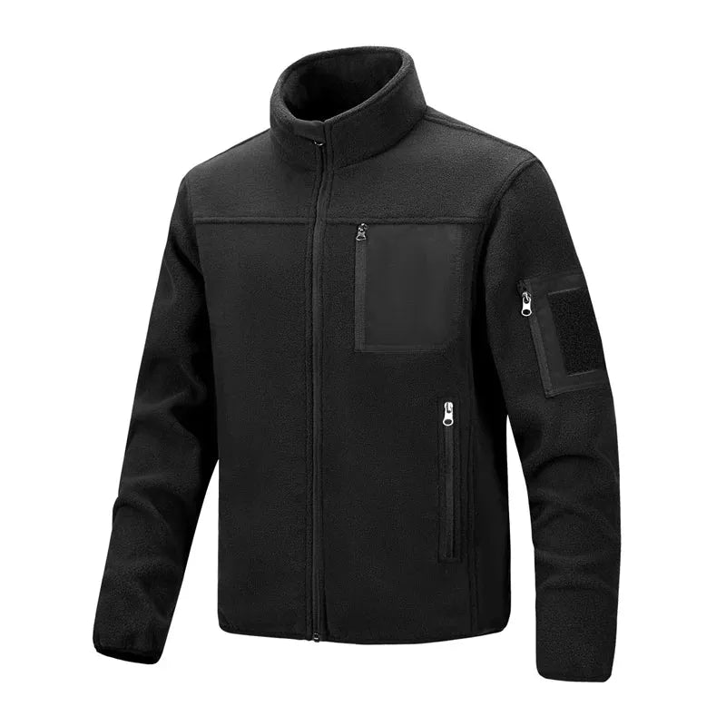 Winter Men Polartec Warm Jackets Casual Man Fleece Lined Windbreaker Coats Men Soft Shell Stand Collar Tactical Hiking Jackets - Evallys.com