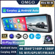 11.26" 4K 2160P Car Dvr Carplay Android Auto Dash Cam GPS WIFI BT FM Stream Rear View Mirror Dashcam Dvrs Camera Drive Recorder - Evallys.com