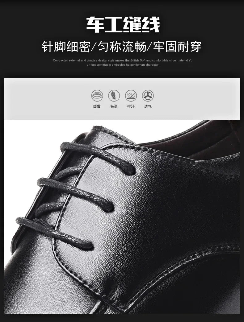 Mens Dress Shoes Men's Formal Original Leather Italian Skin Shoes for Men Elegant Casual Business Luxury Social Male Shoe - Evallys.com