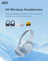 QCY H3 ANC Wireless Headphones Bluetooth 5.4 Hi-Res Audio Over Ear Headset 43dB Hybrid Active Noise Cancellation Earphones 60H - Evallys.com