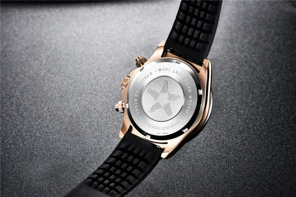 40mm New V2 PAGANI DESIGN Men's Quartz Watches Sapphire Retro Chronograph Stainless Steel Waterproof Watch Men Relogio Masculino - Evallys.com