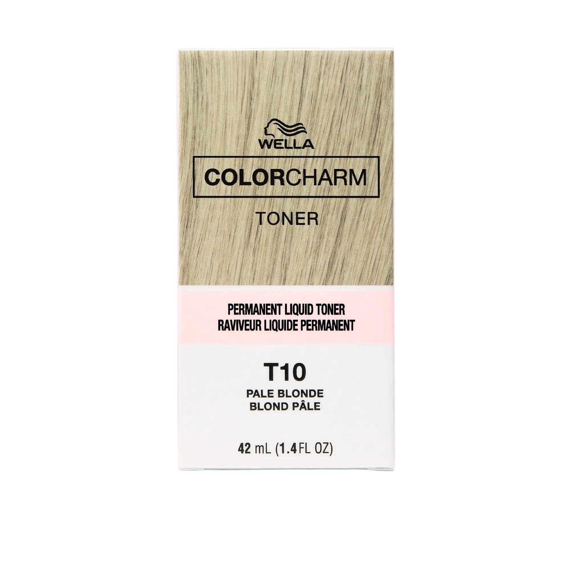 COLORCHARM Permanent Liquid Toners| Neutralize Brass| Free of Parabens| Vegan| T10| Pale Blonde| 1.4 Fl Oz T10 Pale Blonde 1.4 Fl Oz (Pack of 1) - Evallys.com # #