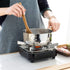 Stainless Steel Saucepan with Lid Solid wood handle with hook Multipurpose Sauce Pan with Pour Spouts, Sauce Pot, Cooking Pot - Evallys.com