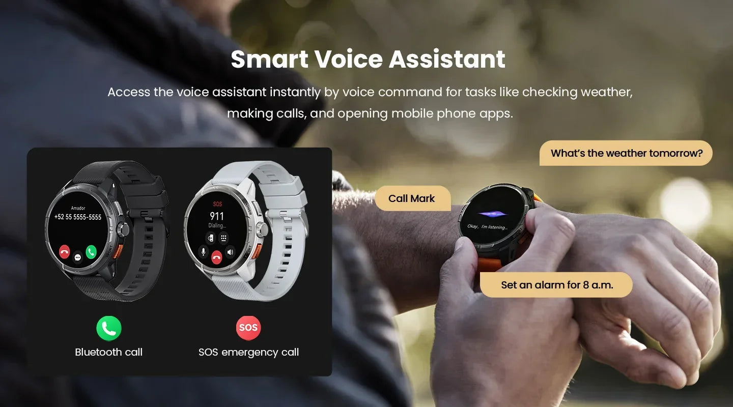 HAYLOU Solar Ultra GPS Smart Watch 1.6” AMOLED Display 60Hz Refresh Rate Bluetooth Calls 5ATM Water Resistance Sports Smartwatch - Evallys.com