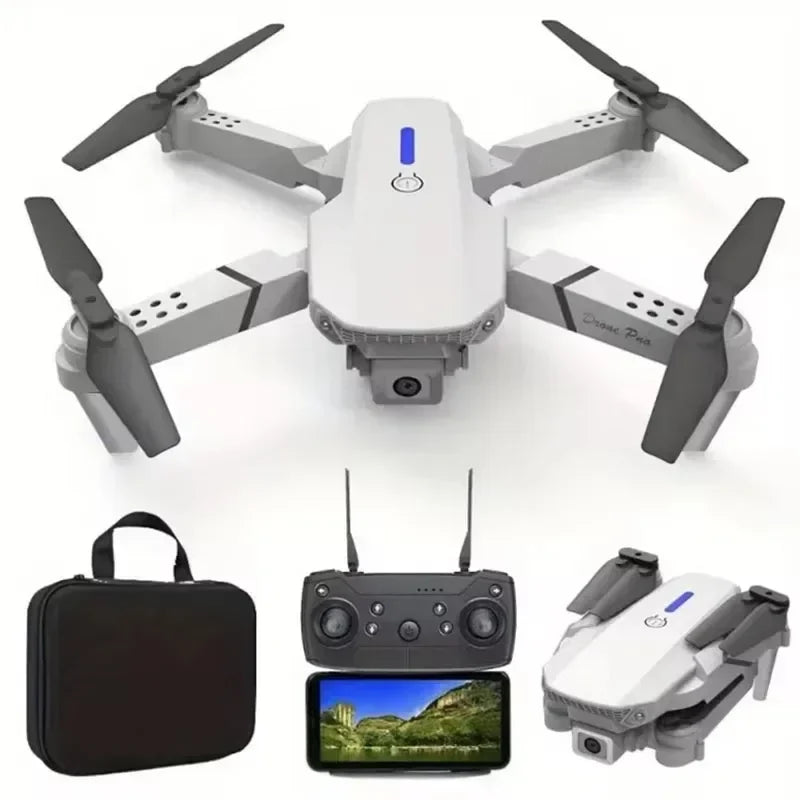 2024 E88Pro RC Drone 4K Professinal With 3 Battery 1080P Wide Angle HD Camera Foldable Helicopter WIFI FPV Height Hold Gift Toy - Evallys.com