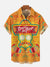 2024 Fashion Men's Hawaiian shirts Mexican Style Colorful Graffiti Art Poster Prints Short Sleeve Shirt Hawaii style clothing - Evallys.com