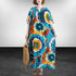 Boho Floral Maxi Dress – Cotton Linen V-Neck Summer Beach Wear - Evallys.com