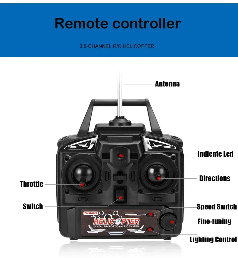 Rc Helicopter With Remote Control Extra Durable Big Plane Toy For Kids Drone Model Outdoor 3.5CH 80cm Aircraft Large Helicoptero - Evallys.com