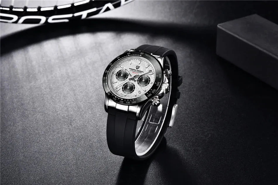40mm New V2 PAGANI DESIGN Men's Quartz Watches Sapphire Retro Chronograph Stainless Steel Waterproof Watch Men Relogio Masculino - Evallys.com