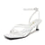 Women's Strappy Kitten Heels Square Toe Flip Flops Low Heels Ankle Strap Party Dress Thong Heeled Sandals - Evallys.com