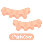 1 Pair Silicone Toe Separator, Bunion Corrector,Hammer Toe Corrector, Soft Silicone Material for Toe Separation Foot Care Tool - Evallys.com