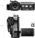 UHD 4k Video Camera Camcorder with 18X Digital Zoom,64MP Digital Camera Recorder,4.0-inch Rotating Touchscreen,64GB SD Card,Micr - Evallys.com