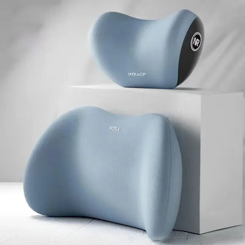 Car Headrest Lumbar Support Memory Foam Vertebral Lumbar Support Car Neck Pillow Back Cushion Office Car Interior Accessories - Evallys.com