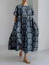 2024 Women’s Summer Fish Print Dress – Casual Loose Mid-Calf Dress - Evallys.com