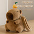 Cute Capybara Plush Backpack Funny Kawaii Doll Fur Bag Cartoon Capybara Shoulder Bag Soft Girl Small Backpack for Girls Children - Evallys.com