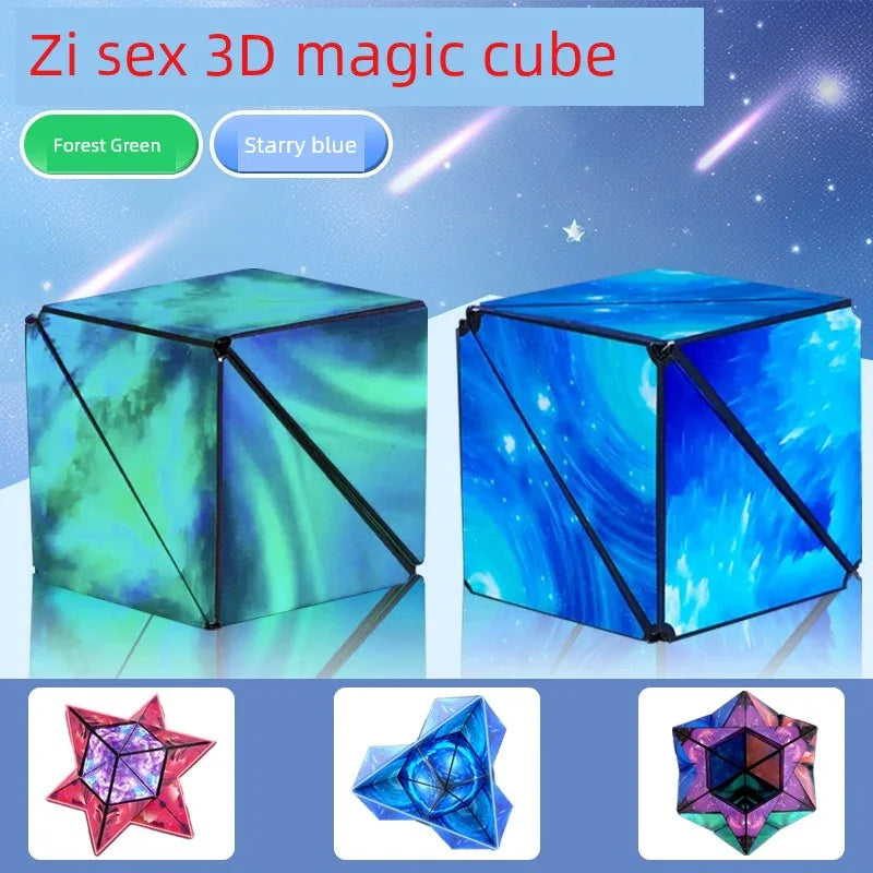 Variety Magnetic Cube Infinite Flip Deformation 3D Geometric Three-Dimensional Thinking Training Kids Educational Toy Boy - Evallys.com