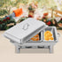 Chafing Dish Buffet Set,Gatherings Self-service Stove Food Plates,410 Stainless Steel Buffet Dishes Set,with 3 Food Compartments