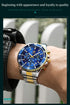 OLEVS Men's Watches Top Brand Luxury Watch for Men Original Waterproof Stainless Steel Chronograph Moon Phase Date Rota Dial - Evallys.com
