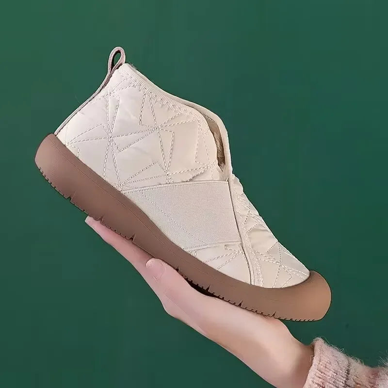 Simple Women Cotton Shoes Plush Warm Womens Snow Boots Lightweight Comfortable Women Casual Shoes in Winter Botines Para Mujeres - Evallys.com