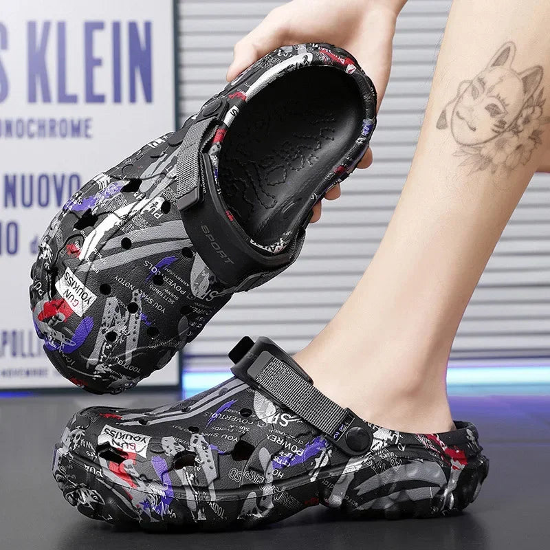 Men’s Plus Size Garden Clogs – Outdoor Beach Sandals & Water Shoes - Evallys.com
