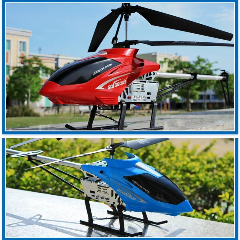 Rc Helicopter With Remote Control Extra Durable Big Plane Toy For Kids Drone Model Outdoor 3.5CH 80cm Aircraft Large Helicoptero - Evallys.com