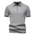 AIOPESON Men's Solid Color Sport Zipper Polo Shirt Athletic Social Polo Shirts for Men Office Slim Fit Polo - Evallys.com