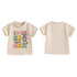 2024-04-05 Lioraitiin Summer Kids Girls Birthday T-Shirts Letter Print O-Neck Short Sleeve Birthday Shirts Casual Toddler Tops - Evallys.com