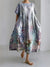 Harajuku Floral Print Women’s Dress – Loose Fit Ankle-Length Casual - Evallys.com